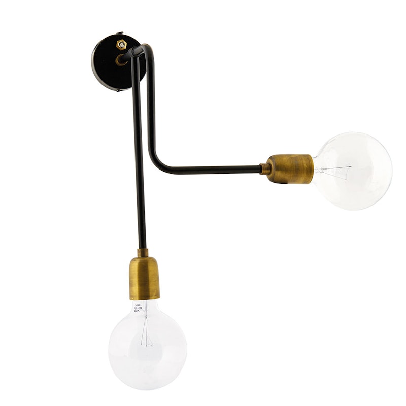 Molecular Vägglampa, Svart/Mässing