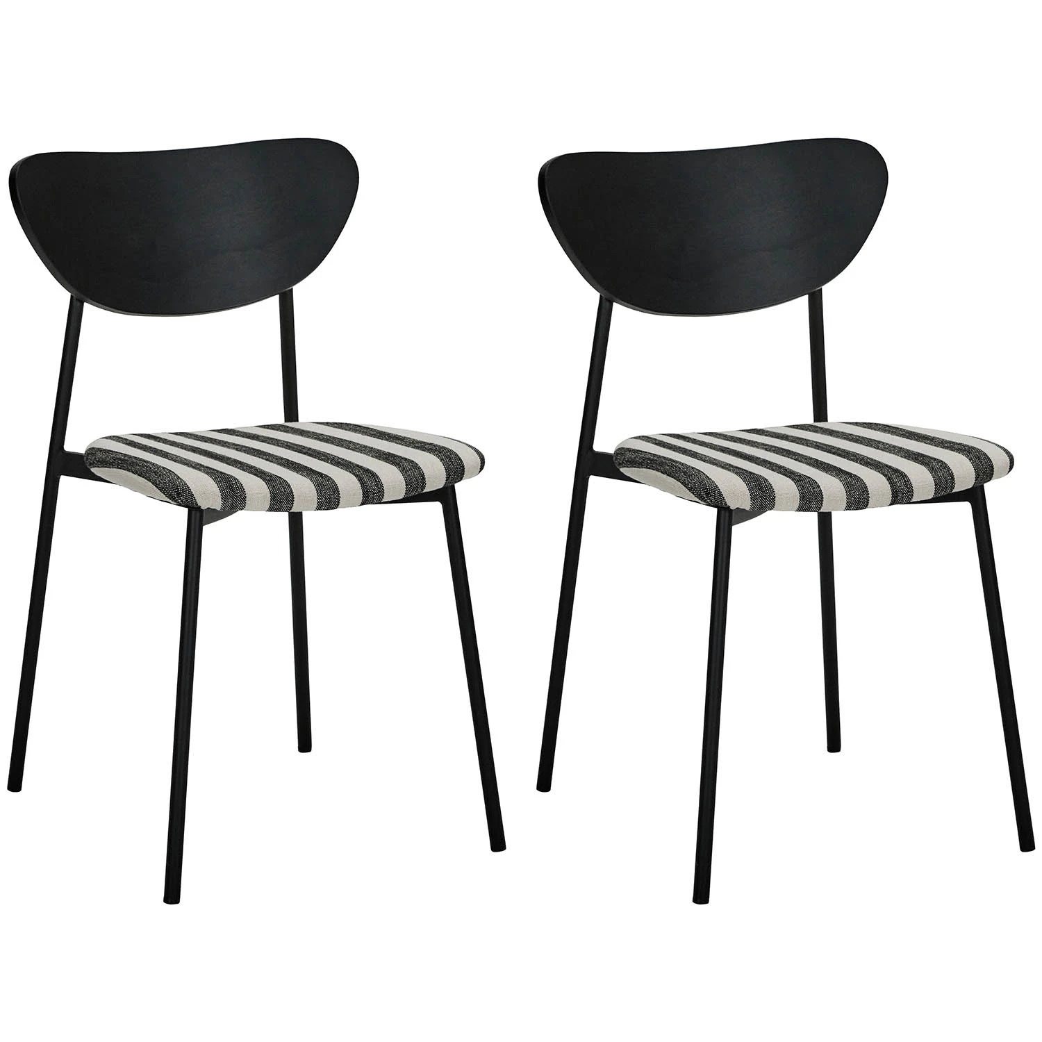 House Doctor Must Stol 2-pack /vit - Stolar Bok Svart