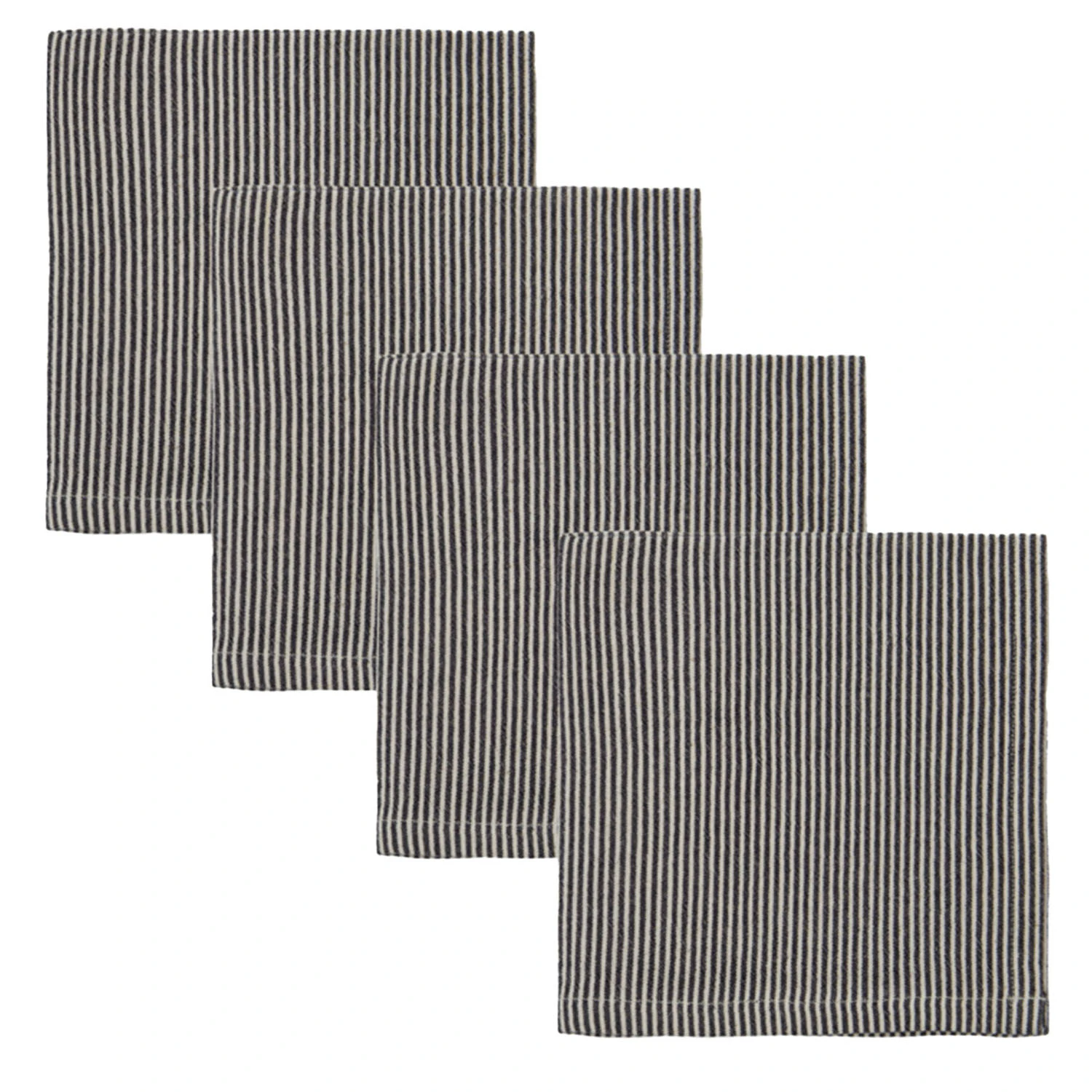 House Doctor Block Servett 40x40 Cm 4-pack / Sand - Servetter & Tillbehör Bomull Svart
