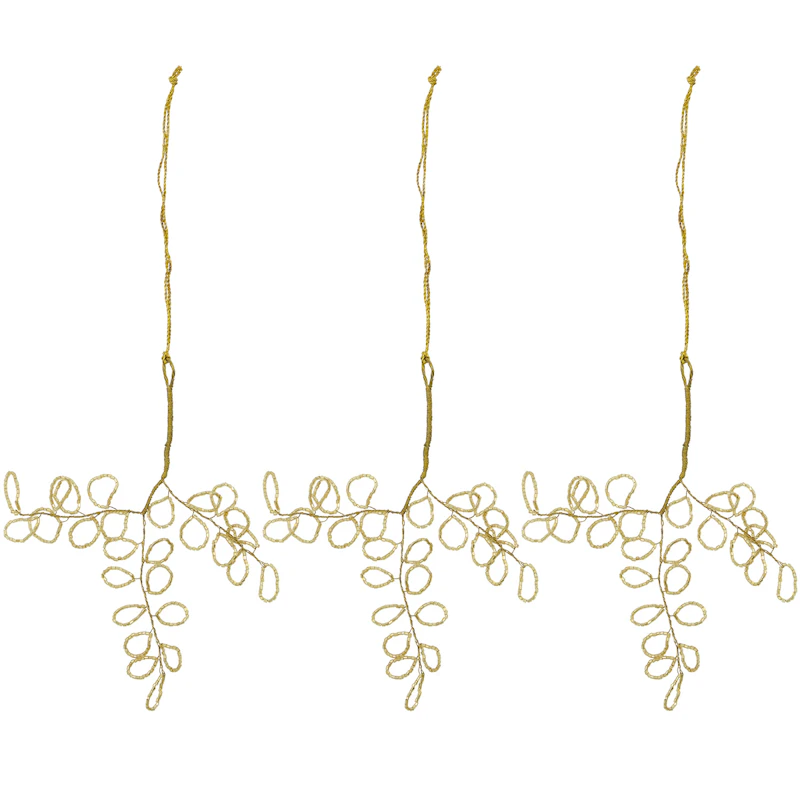 Pearl Juldekoration 3-pack, Guld