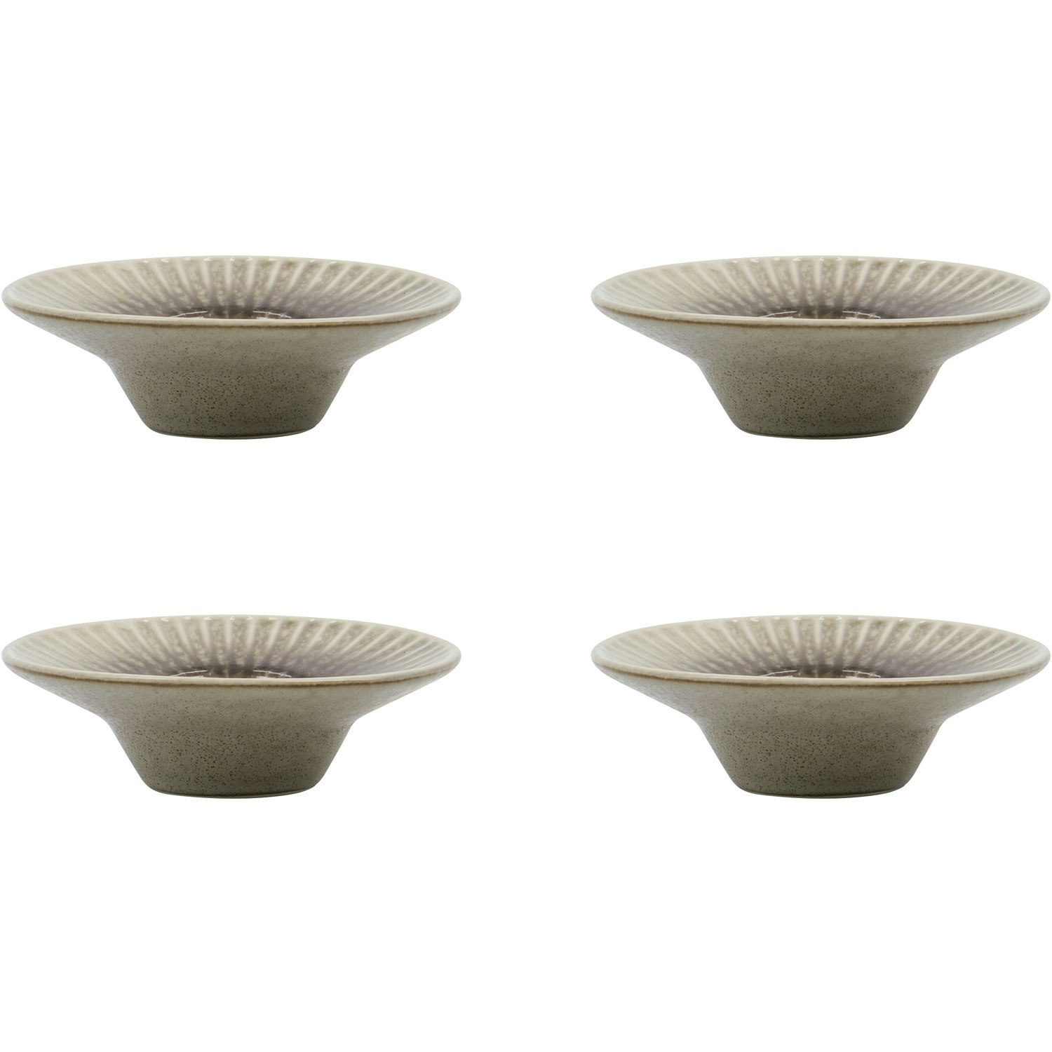 House Doctor Pleat &Auml;ggkopp 4-pack - &Auml;ggkoppar Stengods Gr&aring;brun