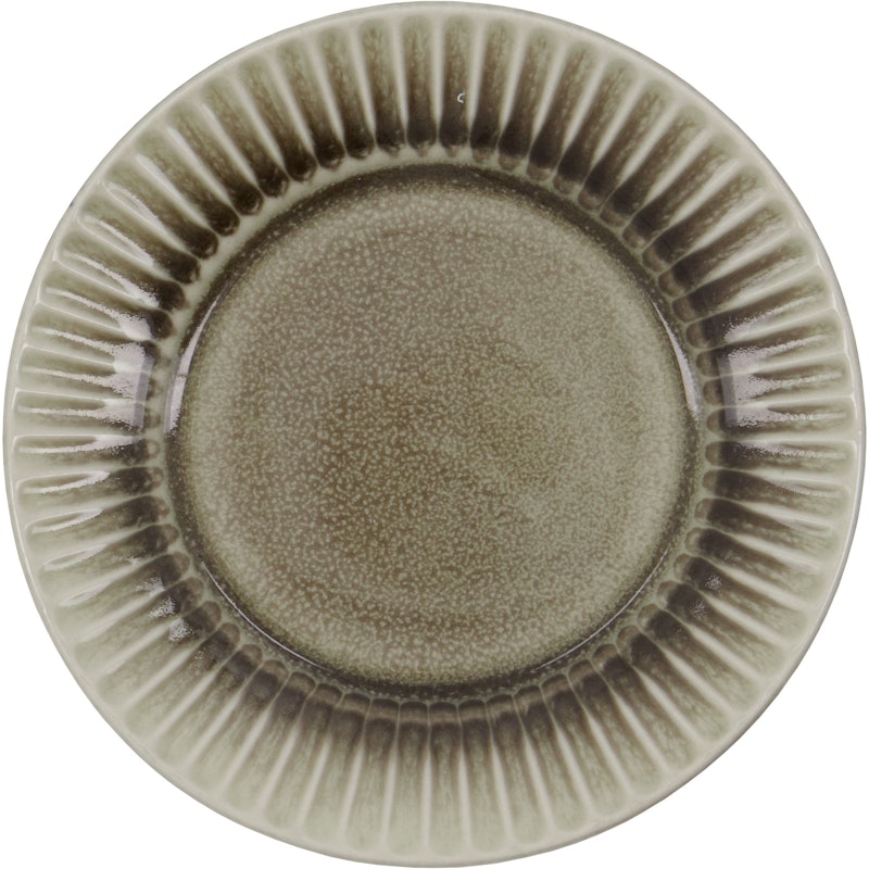Pleat Assiett 16 cm, Gråbrun