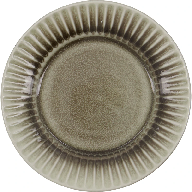 Pleat Assiett 16 cm, Gråbrun