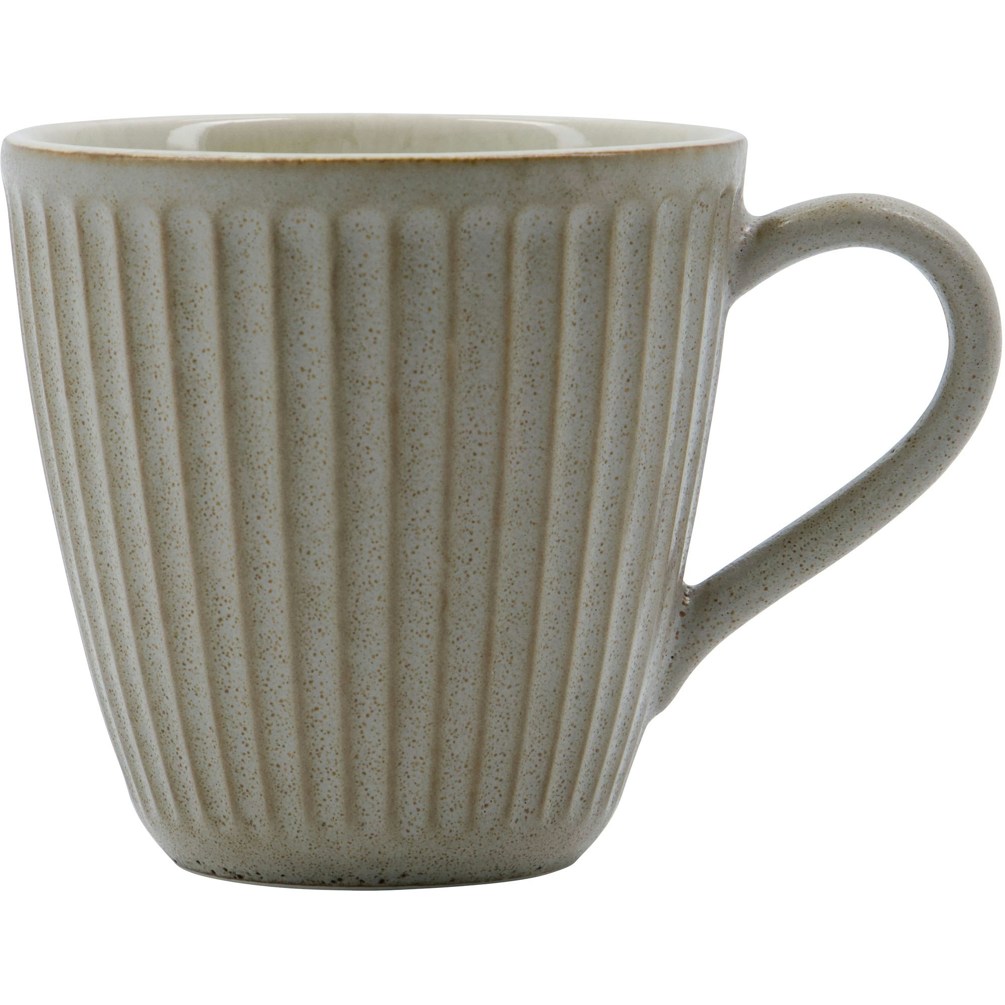 House Doctor Pleat Mugg 30 Cl - Kaffekoppar Stengods Gr&aring;brun