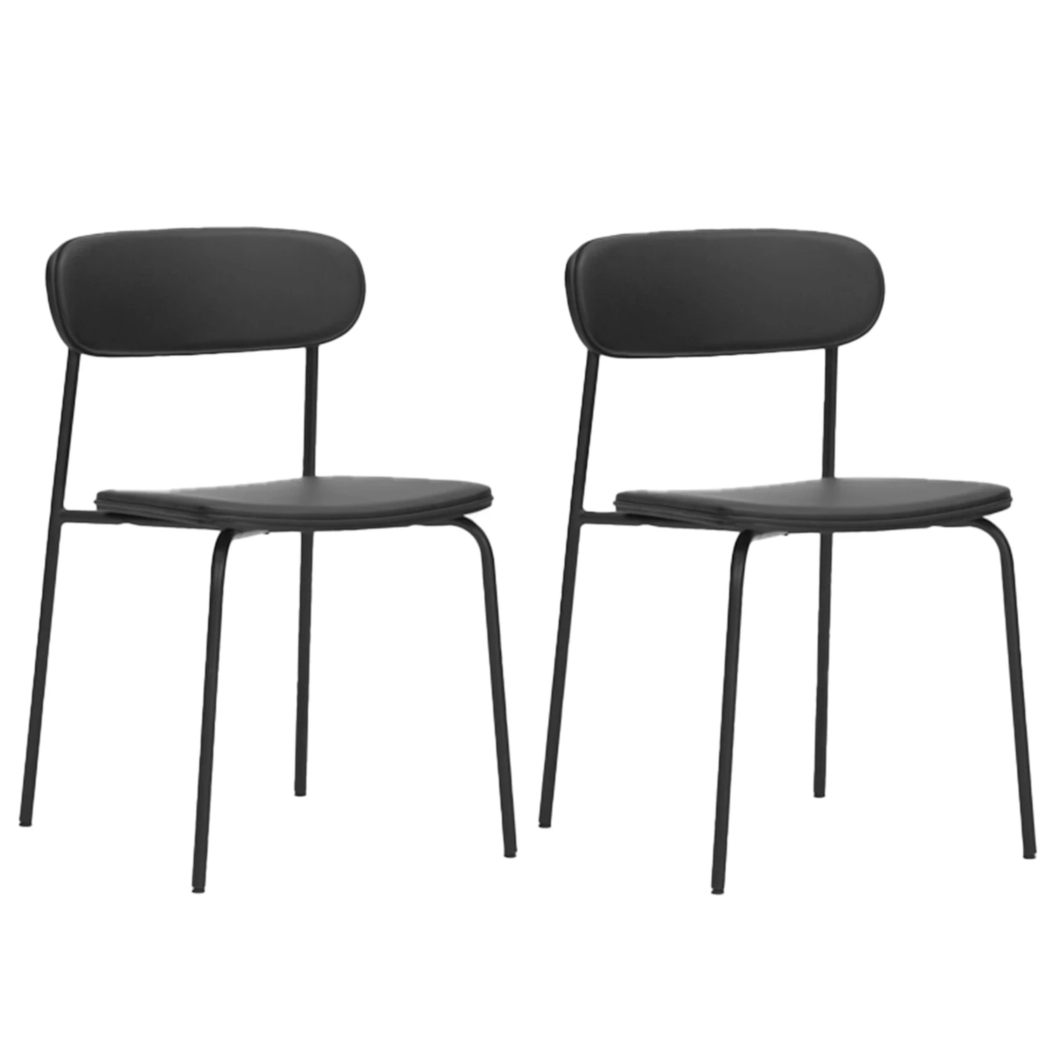 House Doctor Pova Stol 2-pack - Stolar Stål Svart