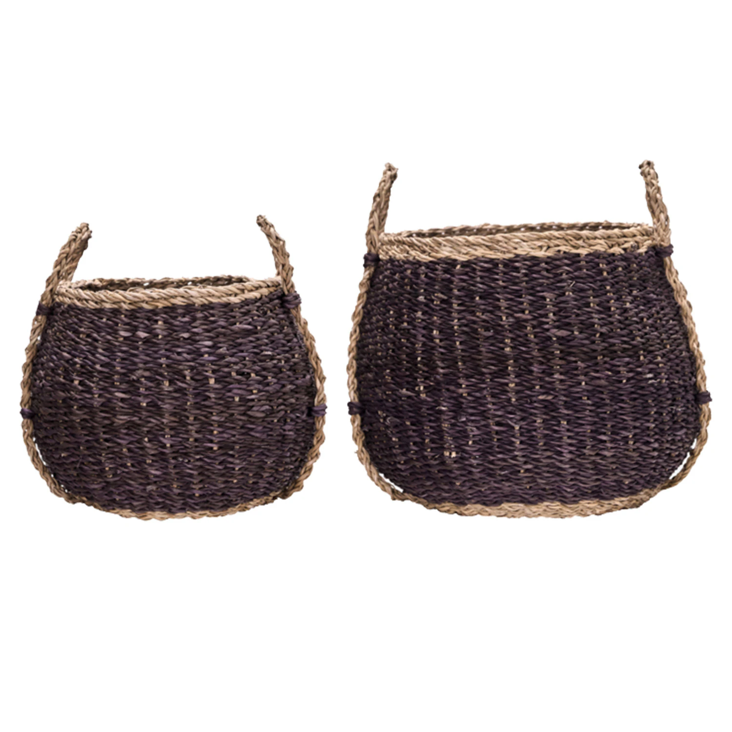 House Doctor Rangi Förvaringskorg 2-pack Plommon - Korgar Sjögräs Brun