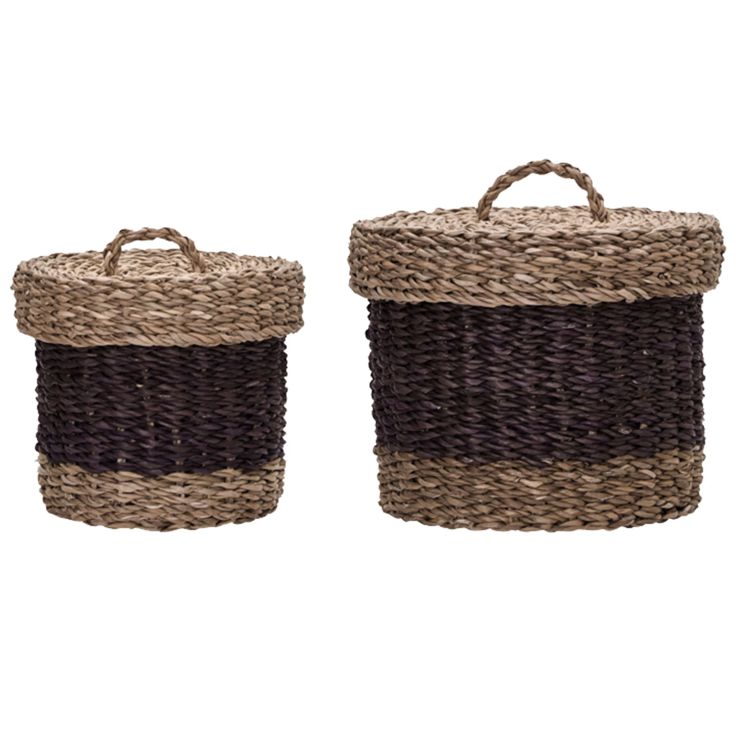 House Doctor Rangi Förvaringskorg 2-pack - Korgar Sjögräs Plommon