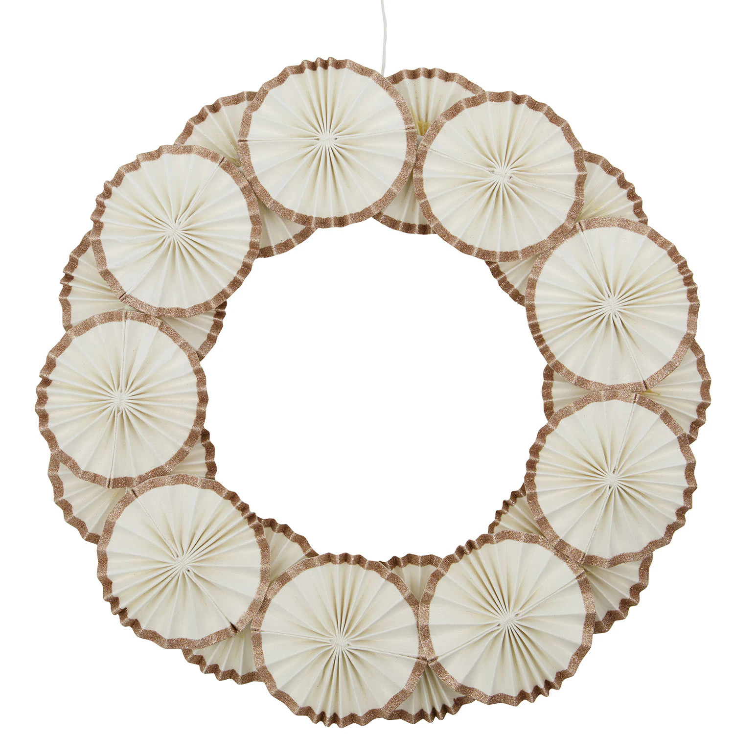 House Doctor Rosette Krans Ø34 Cm - Julpynt Bomull Off-White