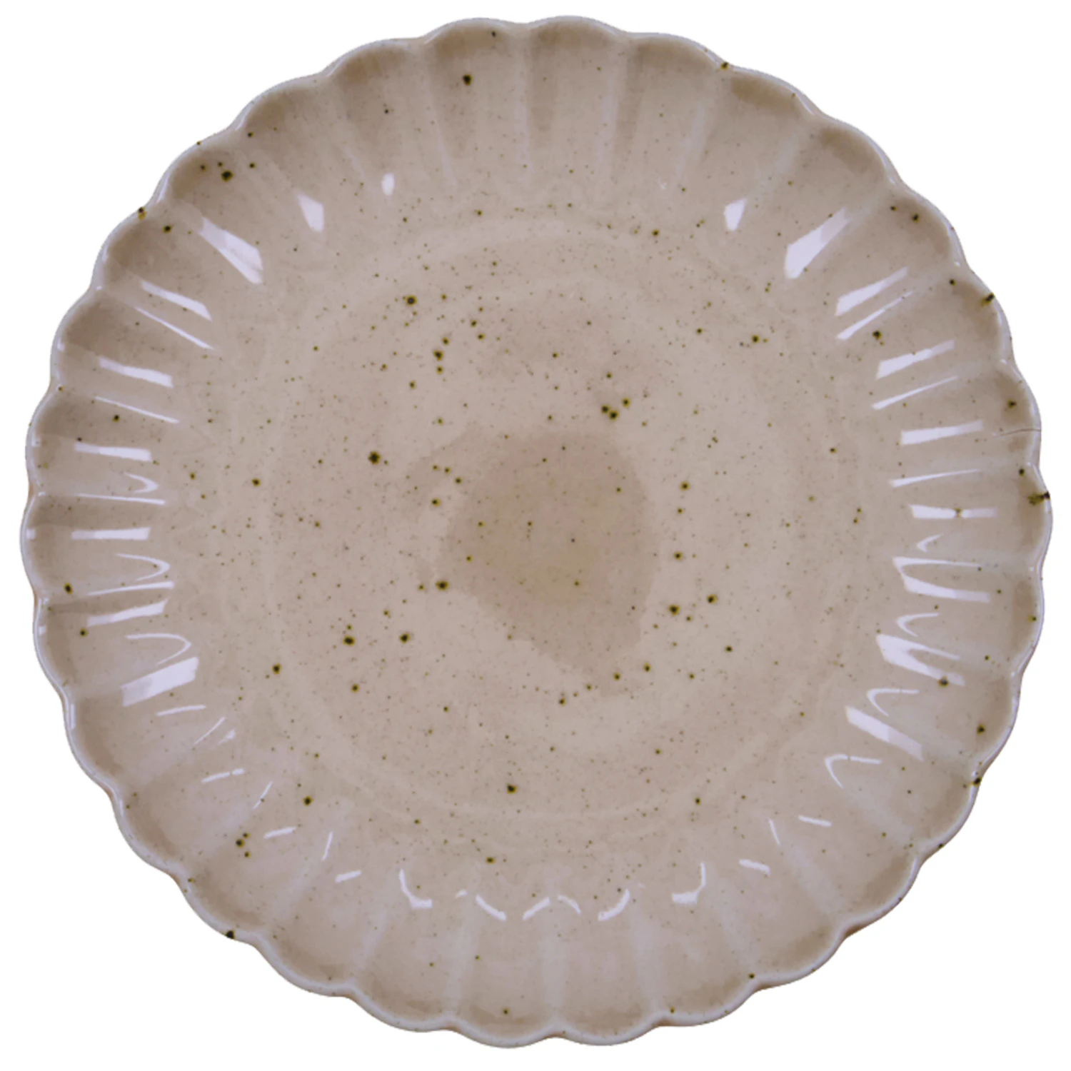 house doctor scallop tallrik ø20 cm - stengods rosa