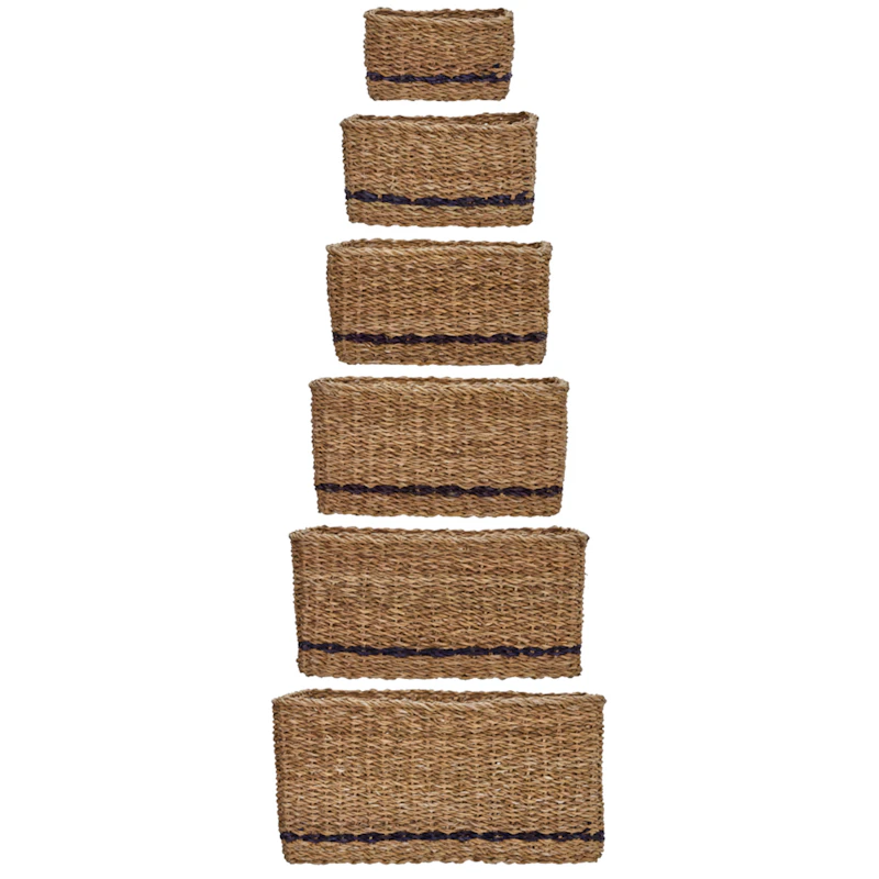 Squares Set Med 6 Korgar, Natur