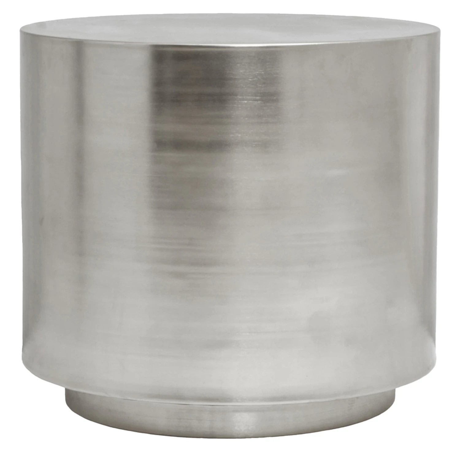 House Doctor Step Sidobord &Oslash;50 Cm Borstat Silver - Sidobord & Avlastningsbord J&auml;rn Brushed Silver