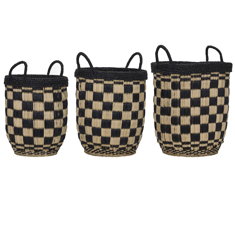 Opti Korg 3-pack, Svart / Natur