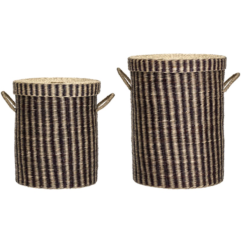 Tvättkorg 2-pack, Brun/Natur