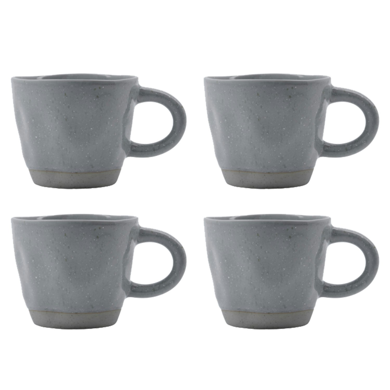 House Doctor Vida Mugg 4-pack - Kaffekoppar Stengods Ljusbl&aring;