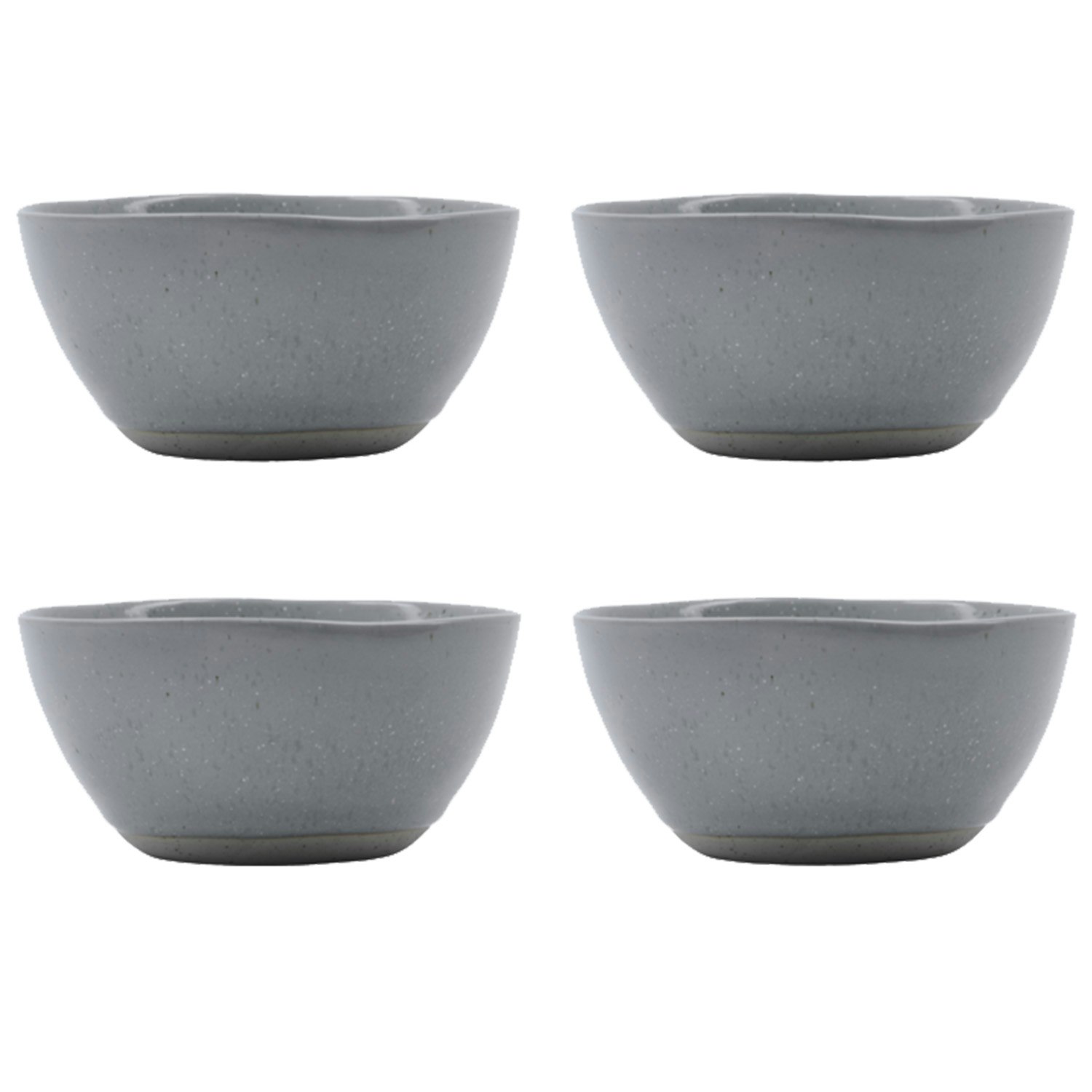 House Doctor Vida Sk&aring;lar &Oslash;12 Cm 4-pack - Serveringssk&aring;lar Stengods Ljusbl&aring;