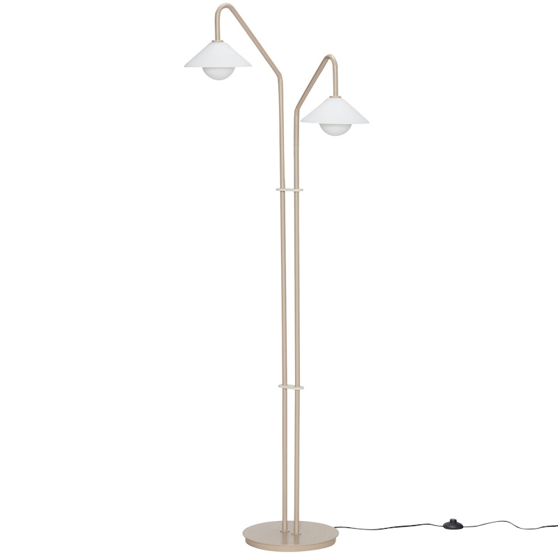 Como Golvlampa, Linen/Vit