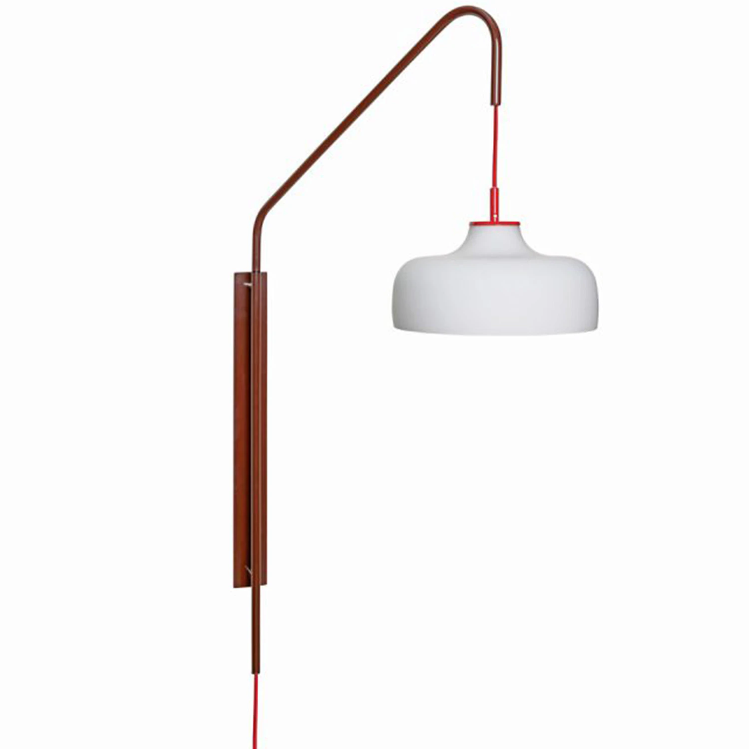 H&uuml;bsch Current V&auml;gglampa /maroon - V&auml;gglampor J&auml;rn R&ouml;d