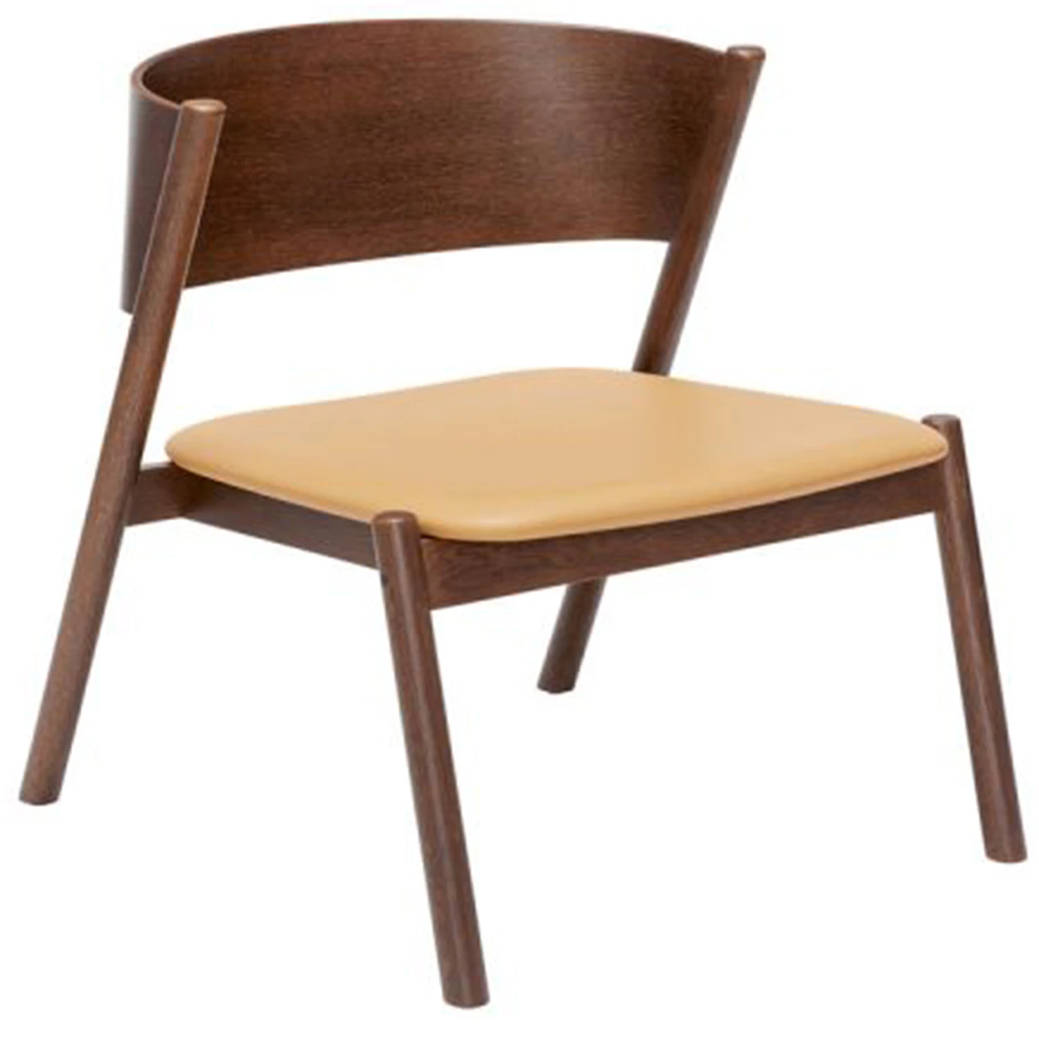 H&uuml;bsch Oblique Loungestol - F&aring;t&ouml;ljer Ek M&ouml;rkbrun