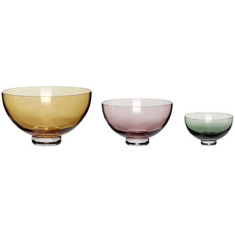 Radiant Rund Skål 3-pack, Beige/Rose Grön