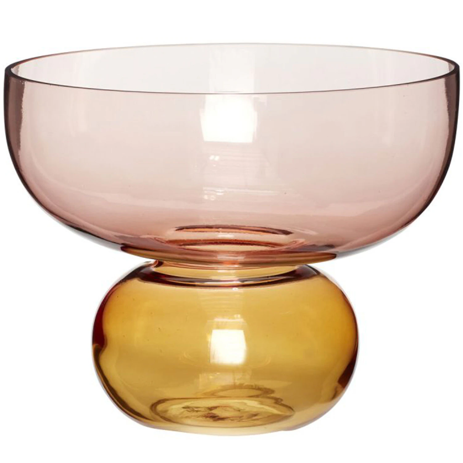 H&uuml;bsch Show Vas 20 Cm Amber/ - Vaser Glas Rose