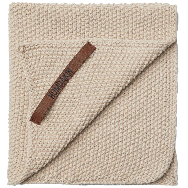 Knitted Dish Cloth- Coal Disktrasa Light Stone