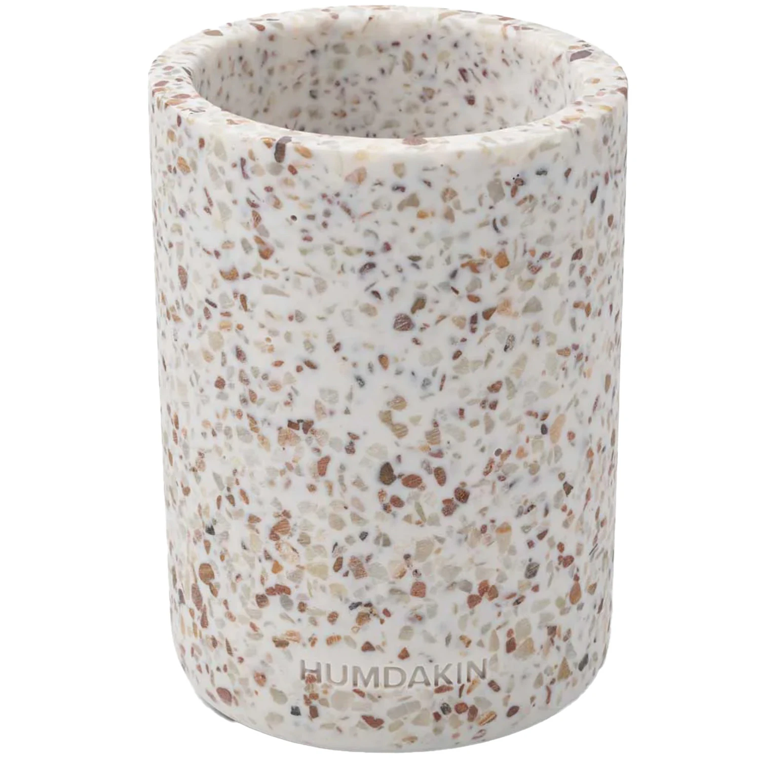 Humdakin Terarazzo Vas 14 Cm Vit/ - Vaser Terrazzo Brun