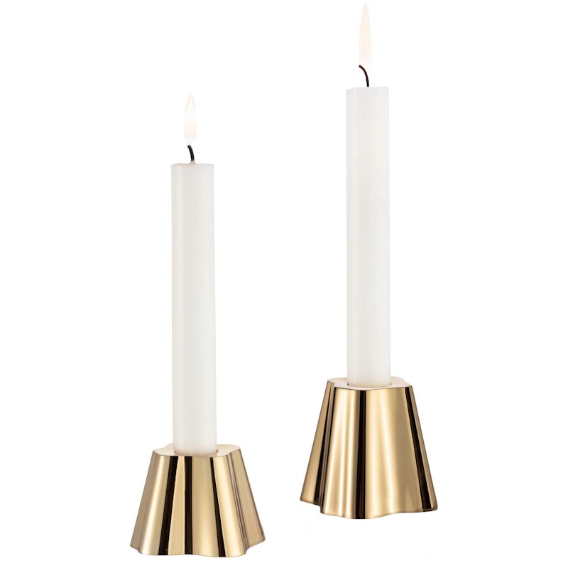 Aalto Ljusstakar Mässing, 5 & 6,5 cm