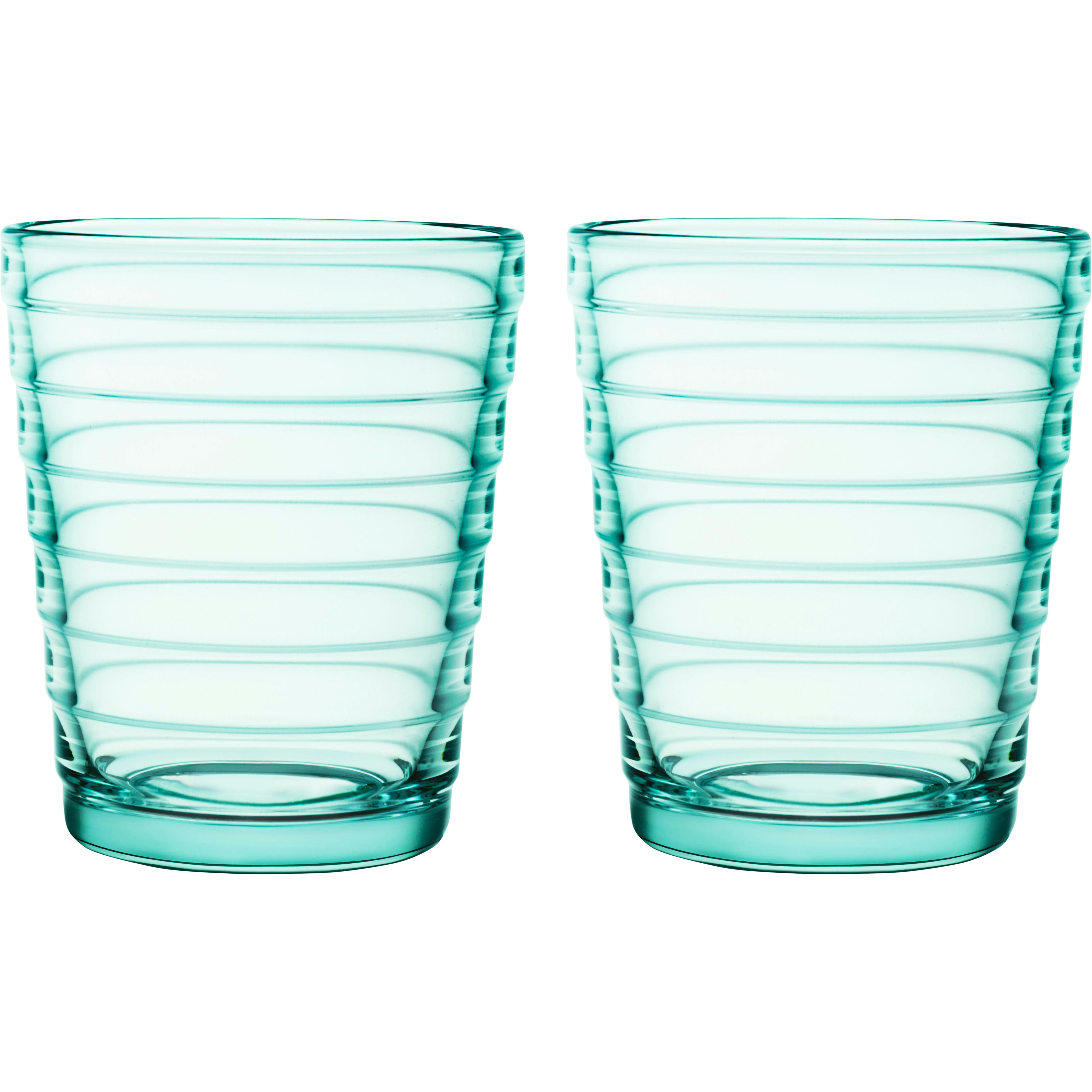 iittala aino aalto dricks 22 cl 2-pack water green - dricksglas glas vattengrön
