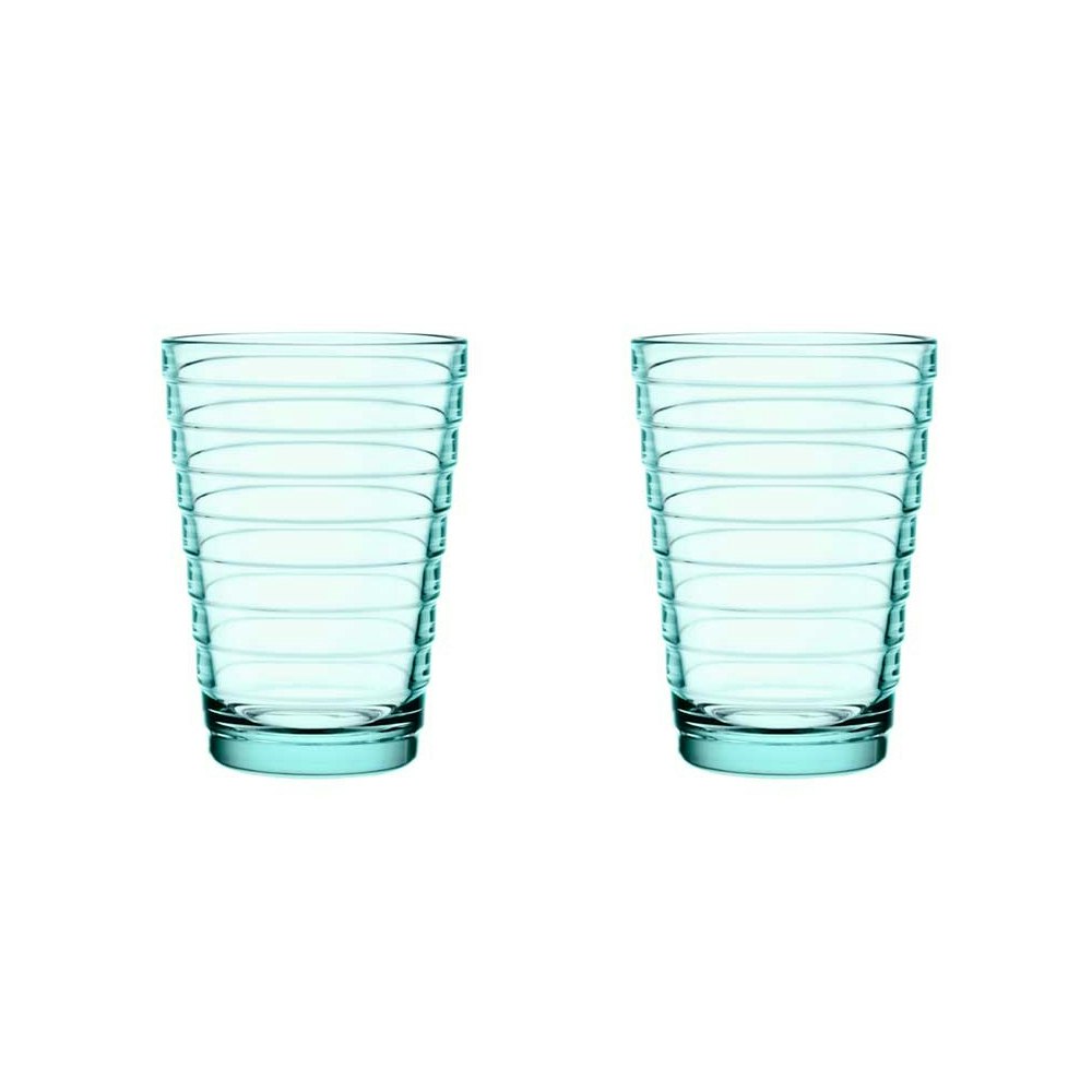 iittala aino aalto dricks 33 cl 2-pack water green - dricksglas glas vattengrön