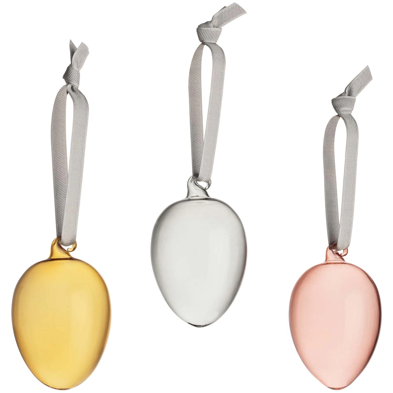Iittala ägg 3-pack - Påskdekorationer Glas Grå
