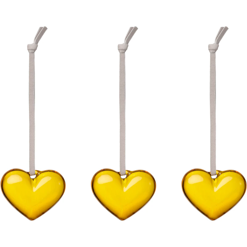 Glashjärta 50 mm 3-pack, Gul