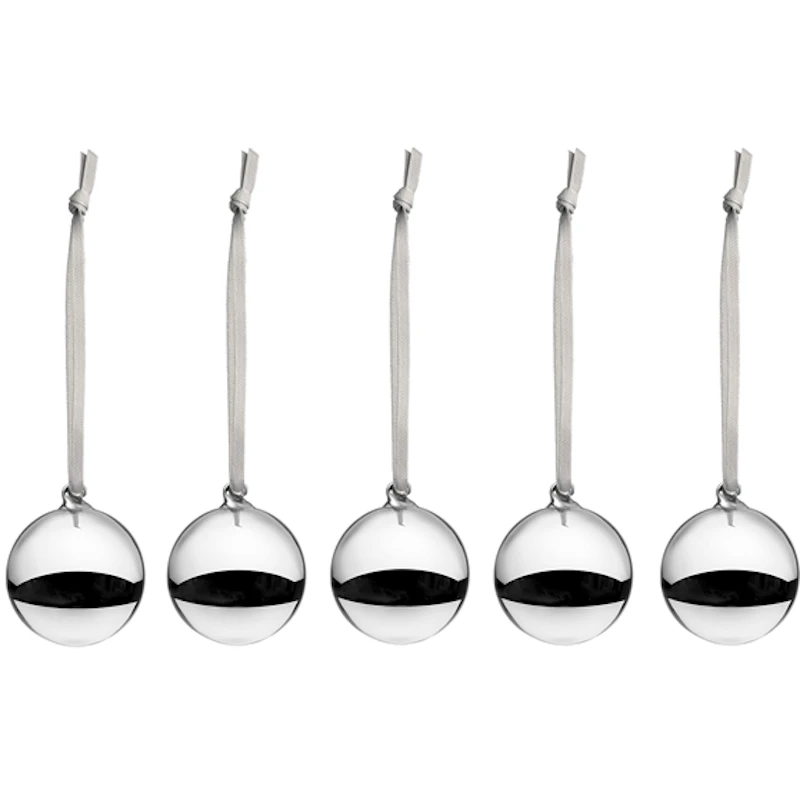 Julgranskula 40 mm 5-pack, Silver