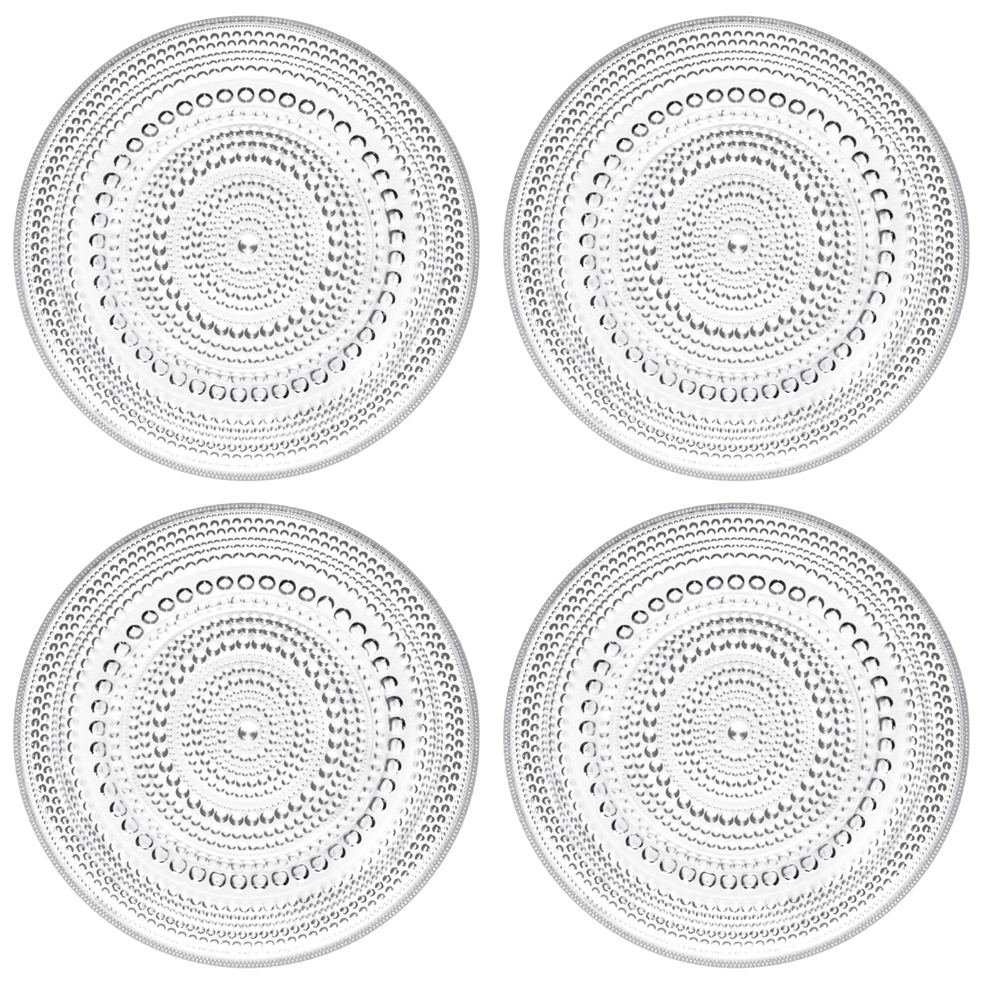 Iittala Kastehelmi Assiett 17 Cm 4-pack - Glas Klar