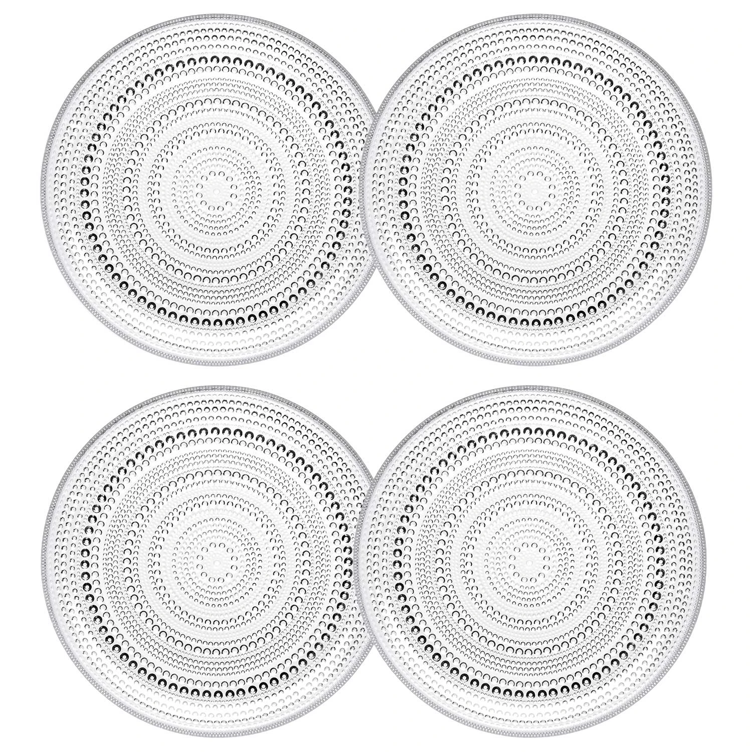 iittala kastehelmi tallrik 24,8 cm 4-pack - glas klar