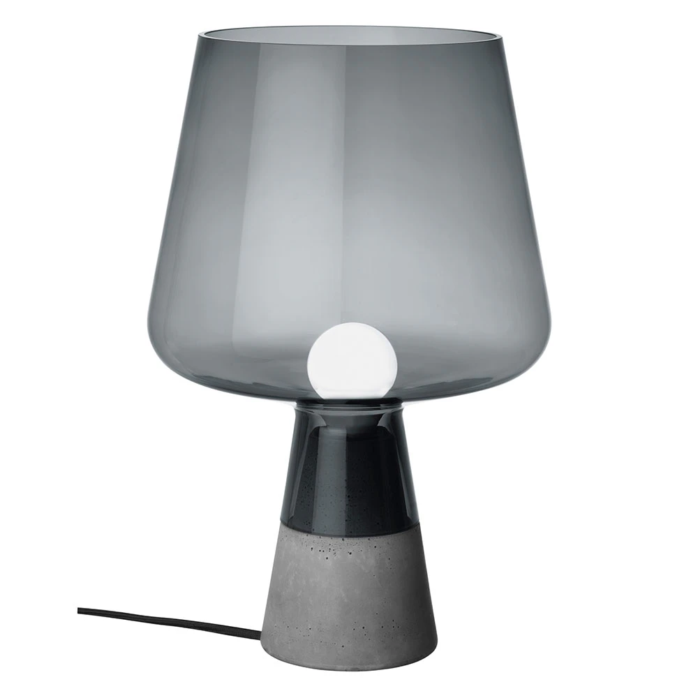 Iittala Leimu Bordslampa 38 Cm - Bordslampor Glas Grå