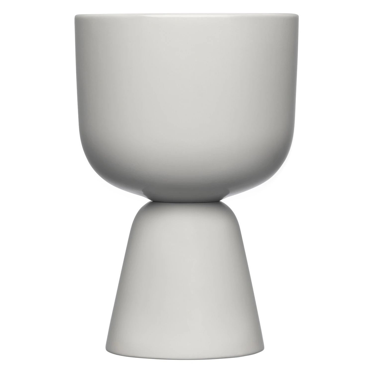 Iittala Nappula Kruka 19x12,5 Cm - Krukor Keramik Ljusgrå