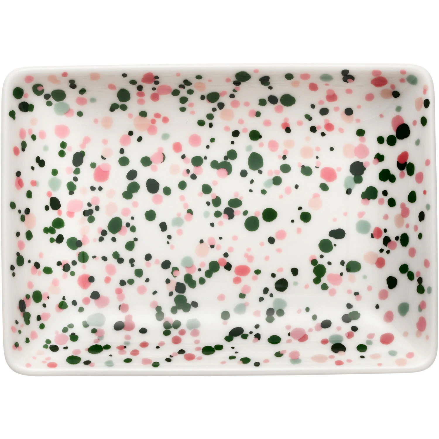 iittala oiva toikka collection helle tallrik rosa / grön a6 10x15 cm - porslin multi