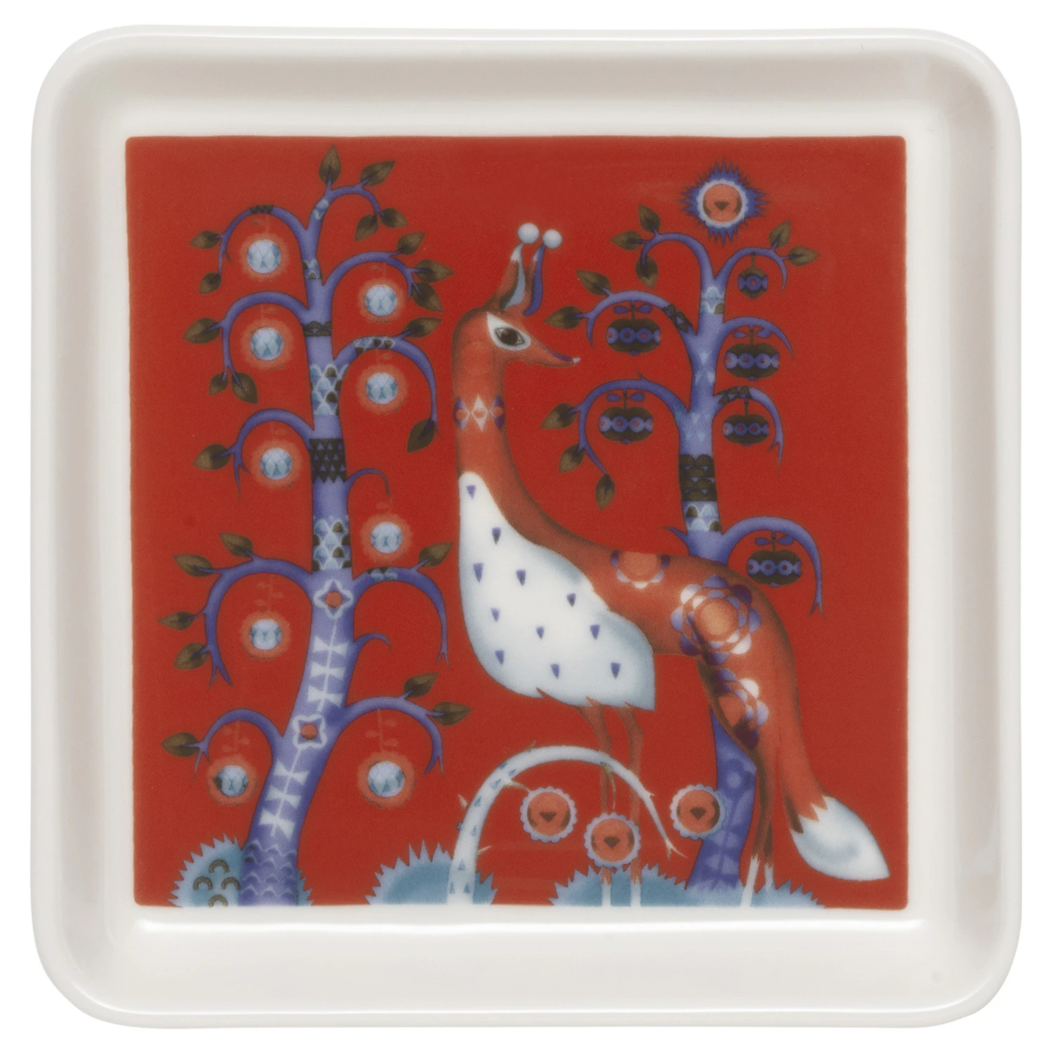 Iittala Taika Tallrik 12x12 Cm - Assietter Vitroporslin R&ouml;d
