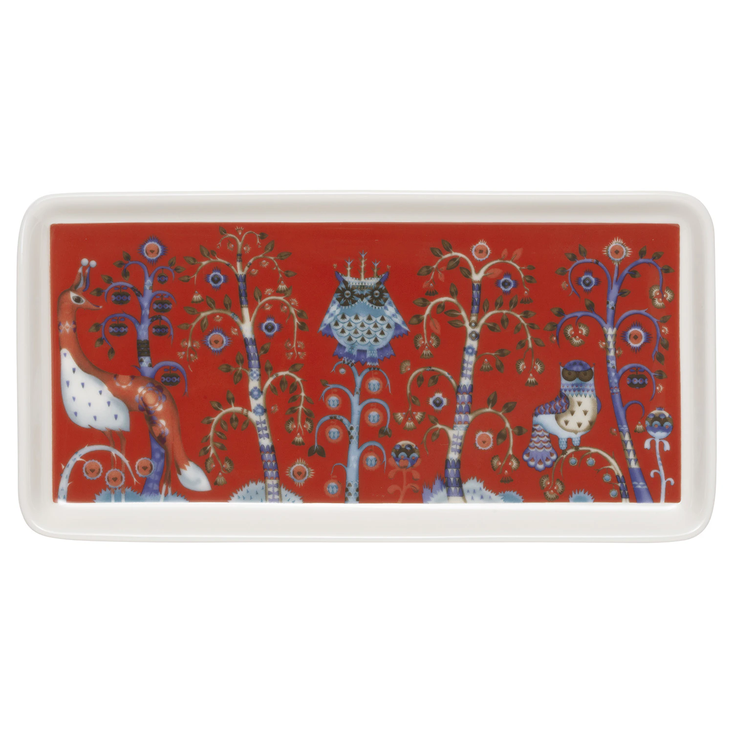 Iittala Taika Tallrik 12x24 Cm - Vitroporslin R&ouml;d