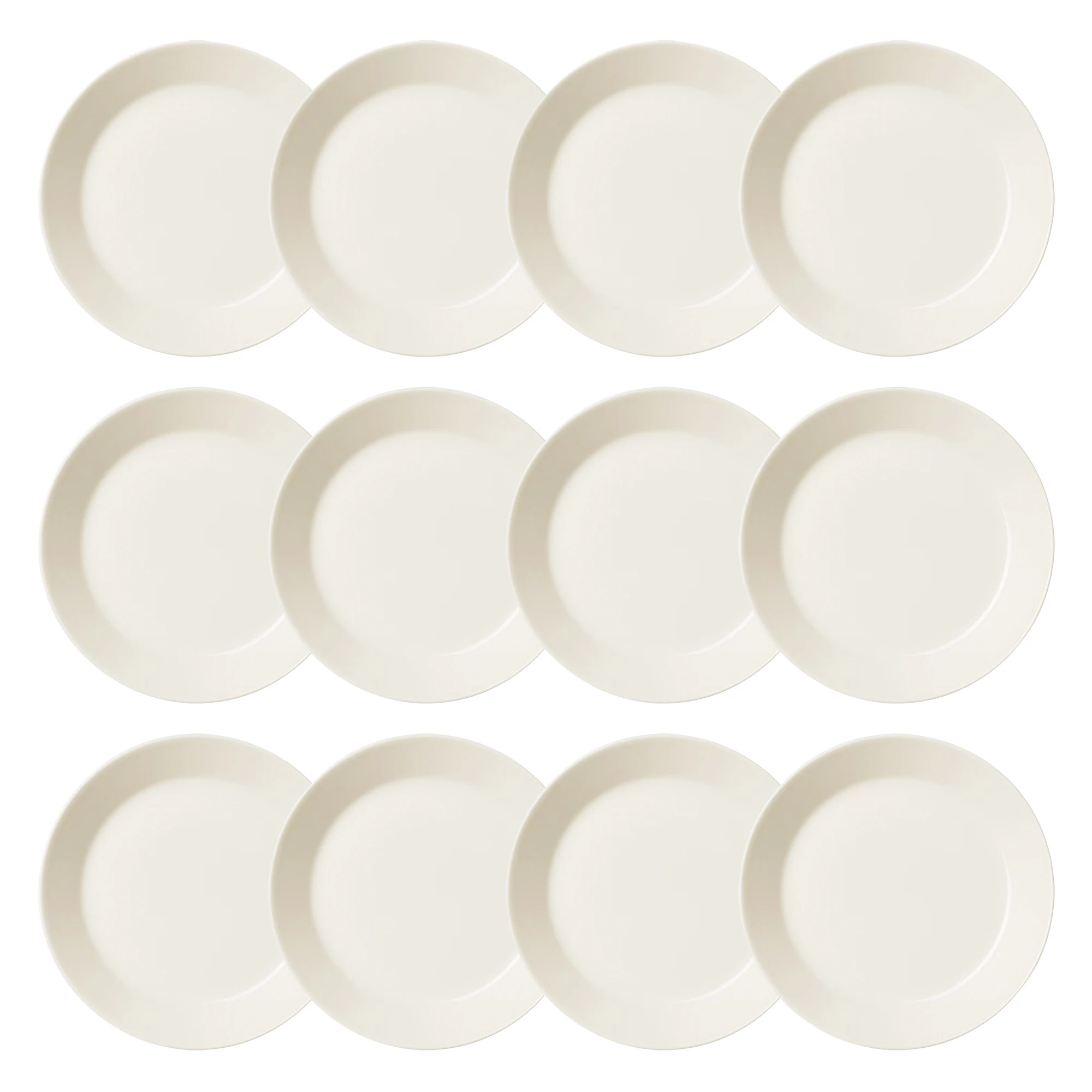 Iittala Teema Tallrik 23 Cm 12-pack - Assietter Stengods Vit