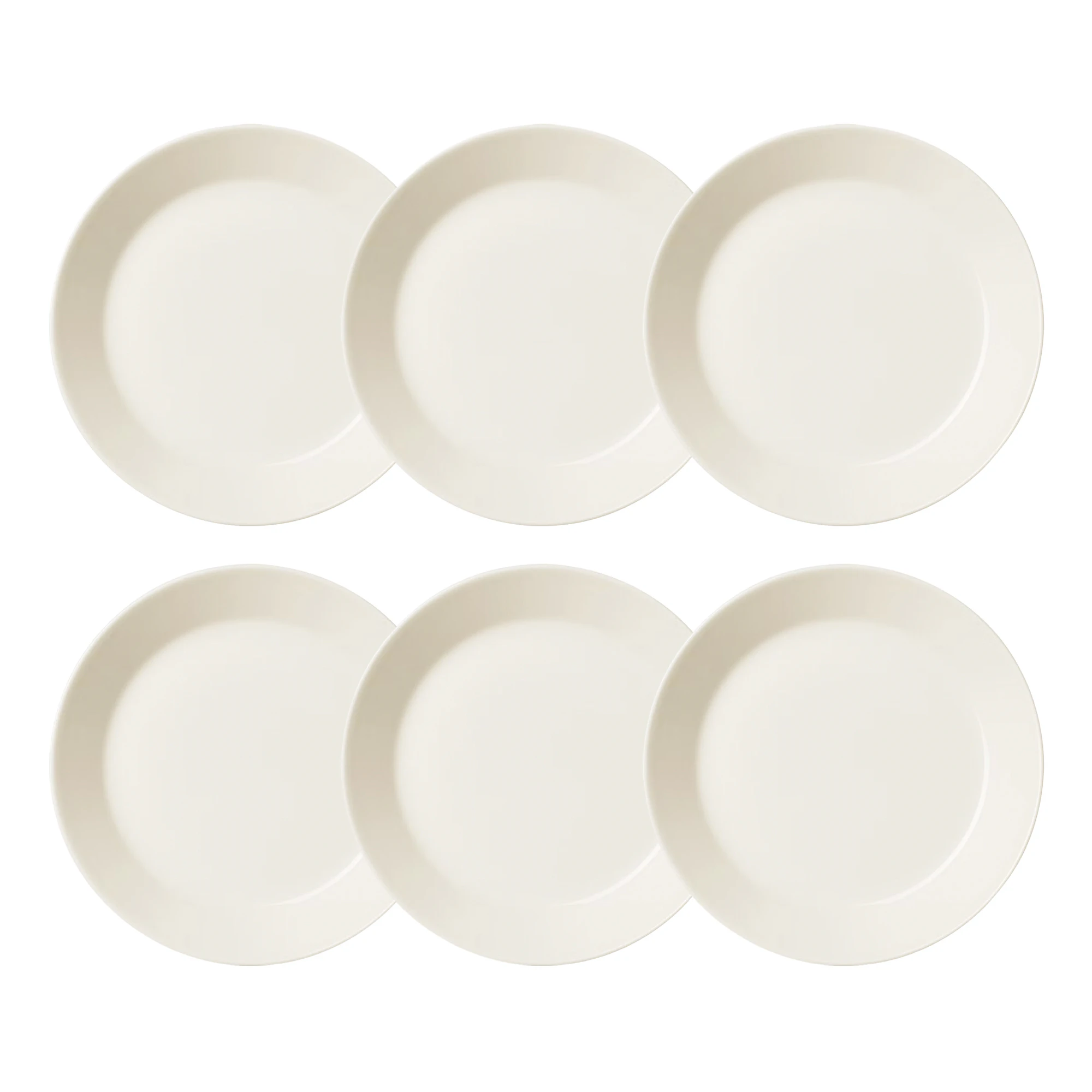 Iittala Teema Tallrik 23 Cm 6-pack - Assietter Stengods Vit