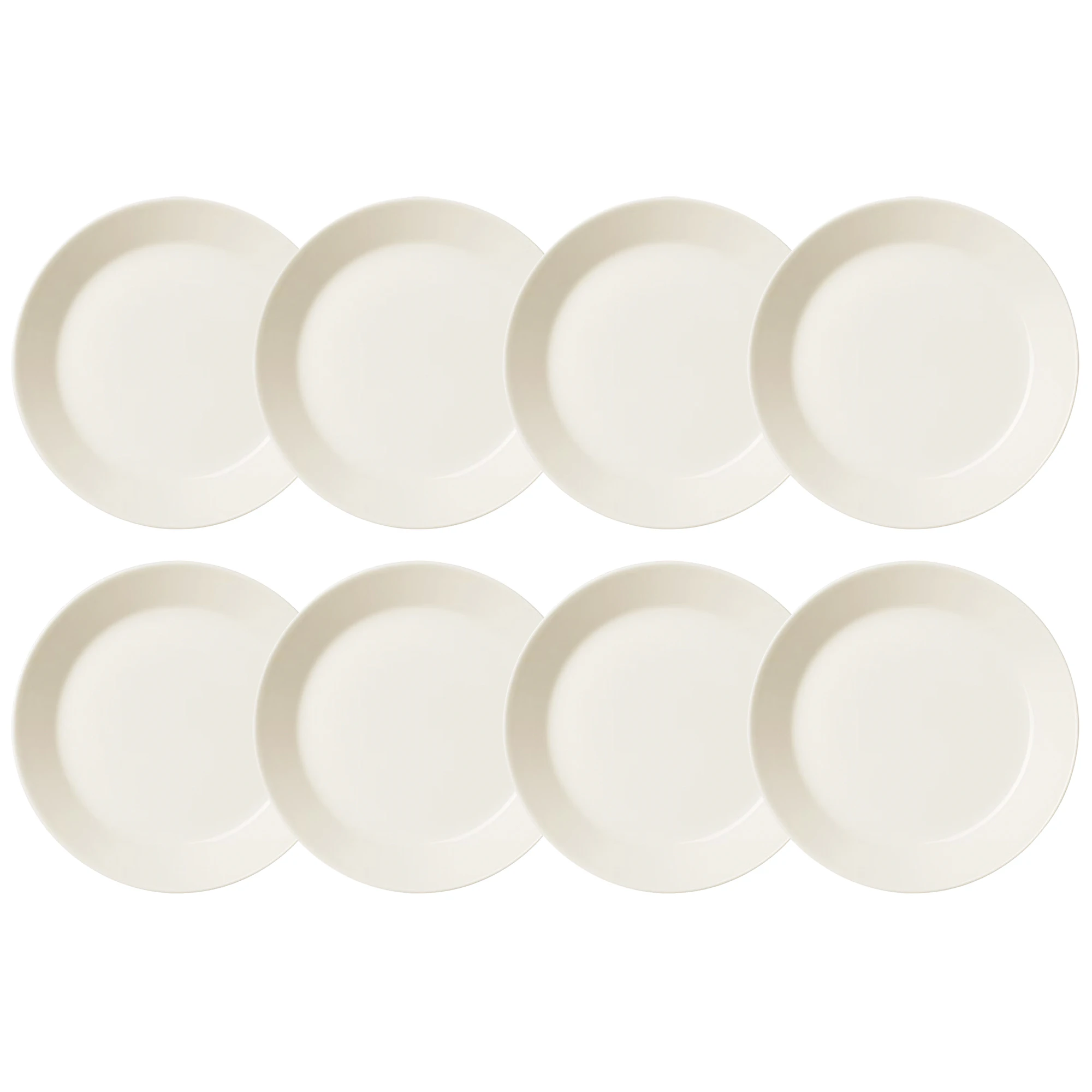 Iittala Teema Tallrik 23 Cm 8-pack - Assietter Stengods Vit