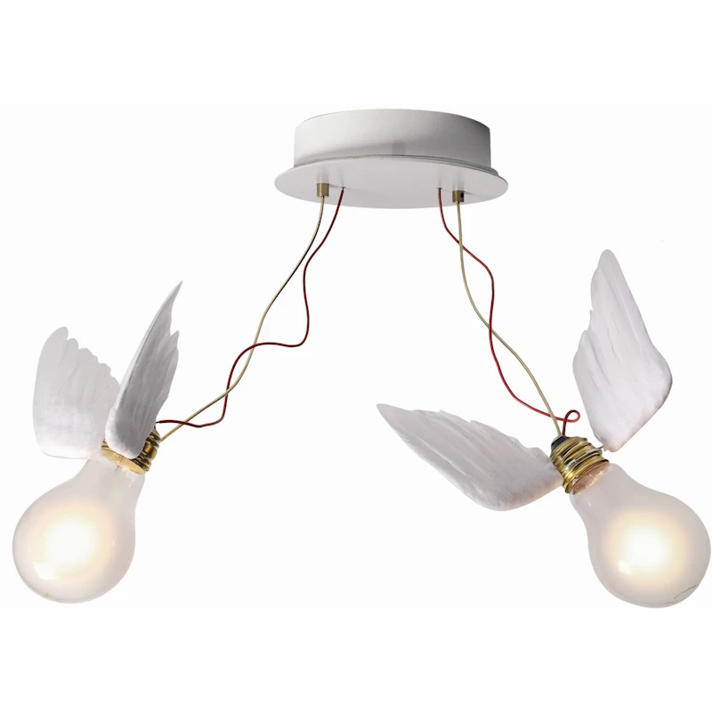 Lucellino Doppio Vägglampa, Vit