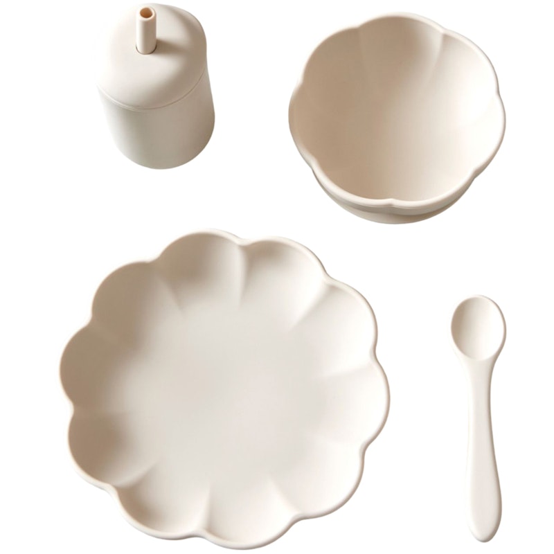 Little Poppy Barnservis 4 Delar, Cream