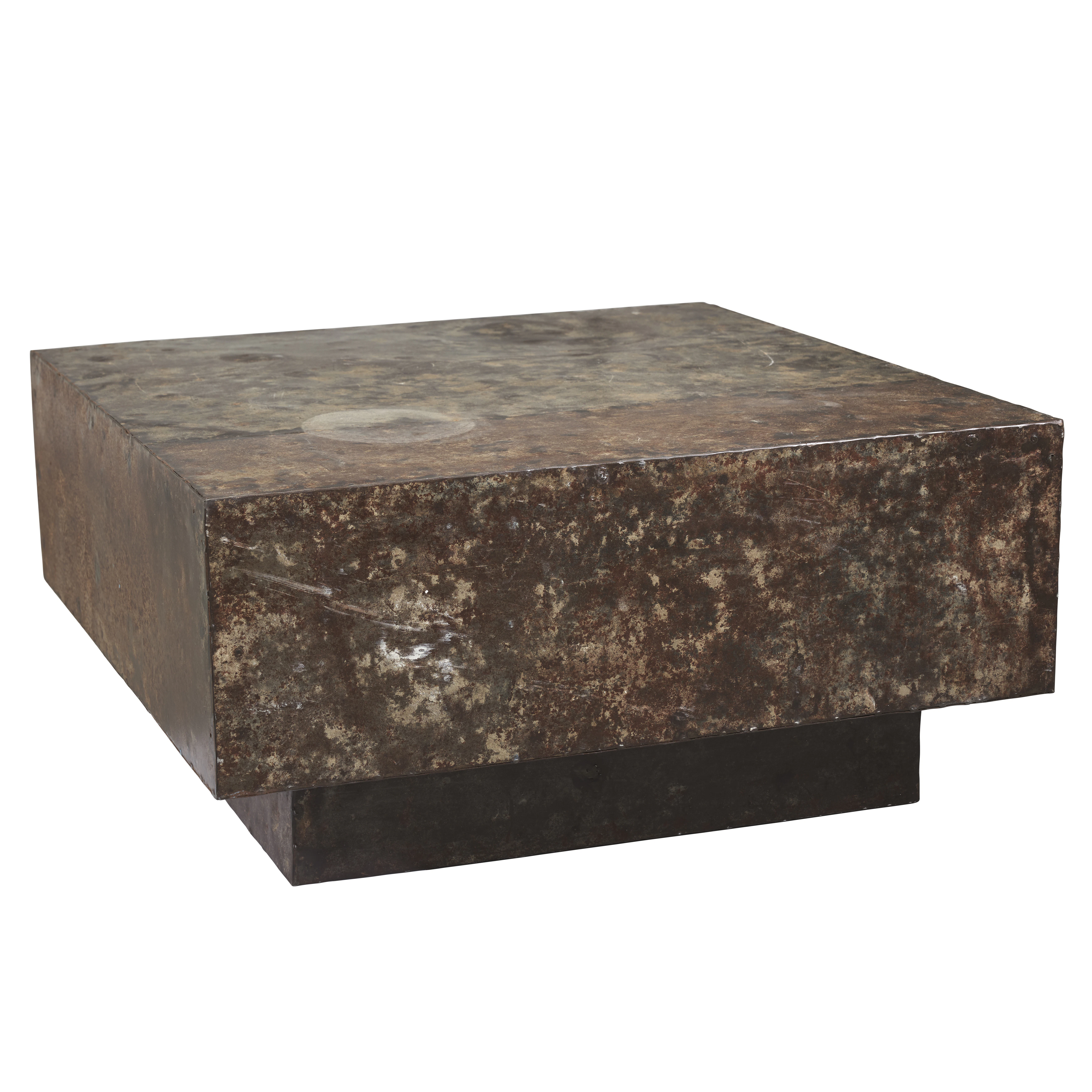 jakobsdals vintage soffbord 80x80 cm - soffbord järn brun