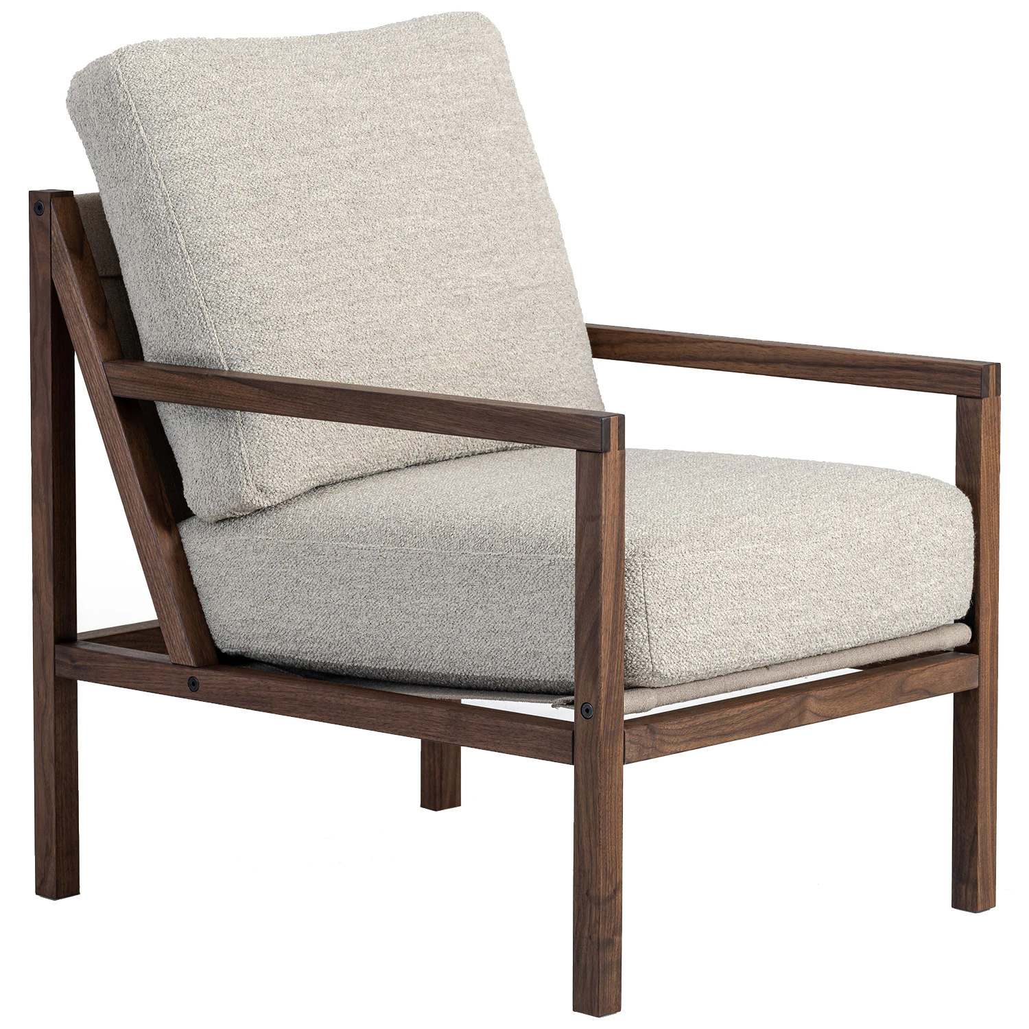 Jonas Ihreborn Seventy Five Wood F&aring;t&ouml;lj Valn&ouml;t / - Boucl&eacute; Sand