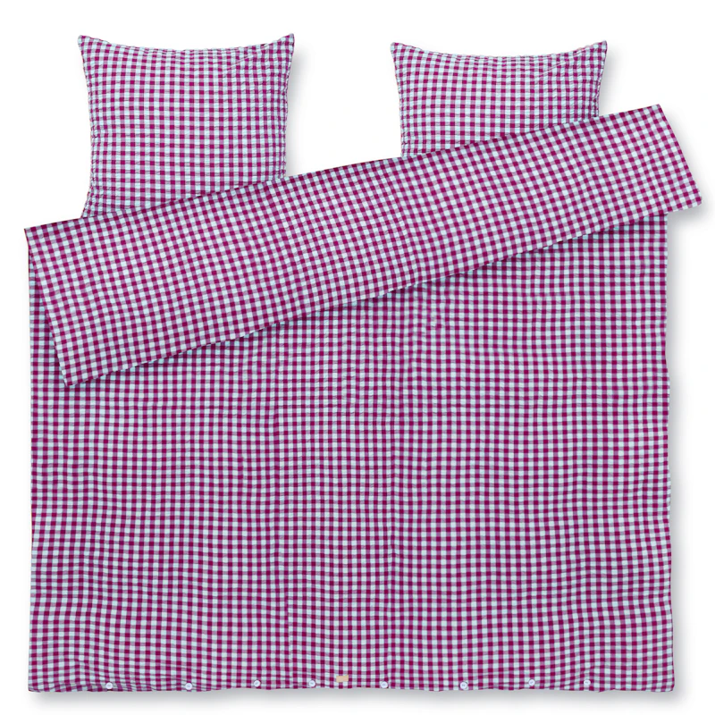 Bæk&Bølge Påslakanset 200x200 + 60x63, Fuchsia / Mint