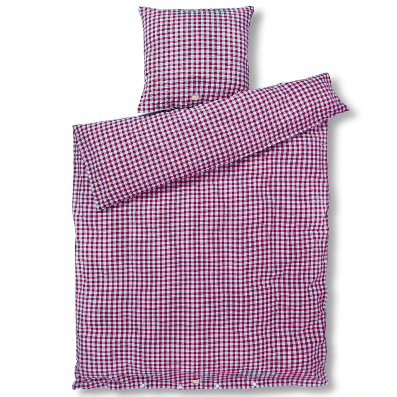 Bæk&Bølge Påslakanset 150x210 + 50x60, Fuchsia / Mint