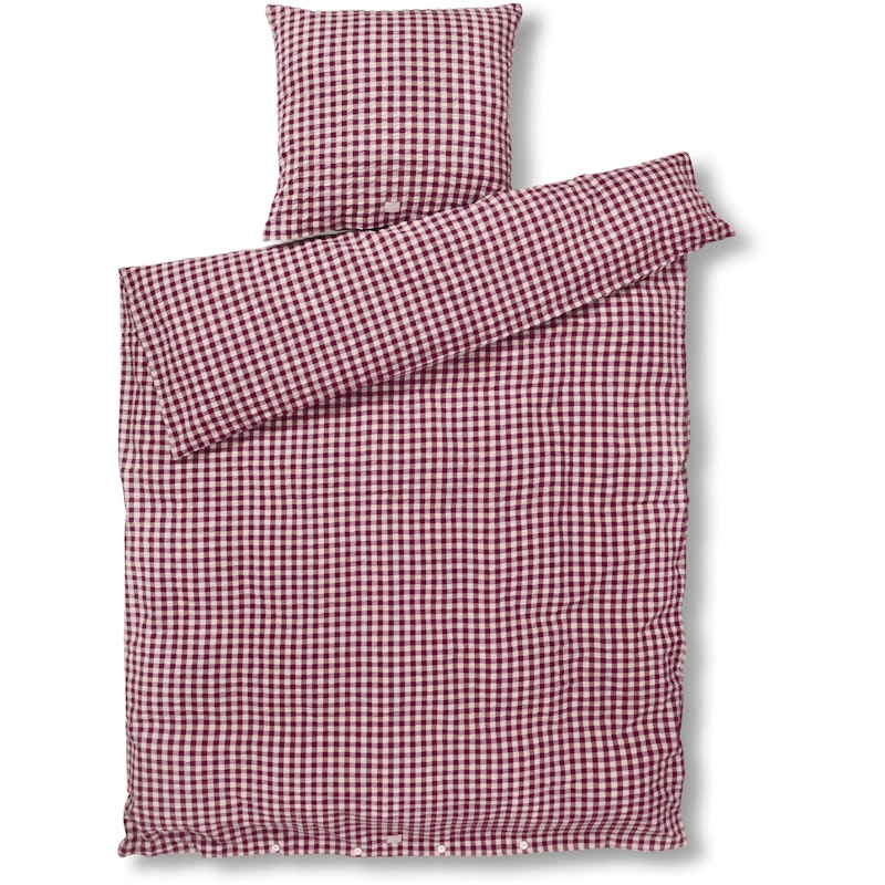 Bæk & Bølge Påslakanset 150x210 cm, Rosa / Plommon