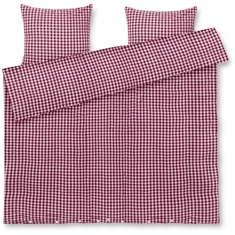 Bæk & Bølge Påslakanset 200x220 cm, Rosa / Plommon